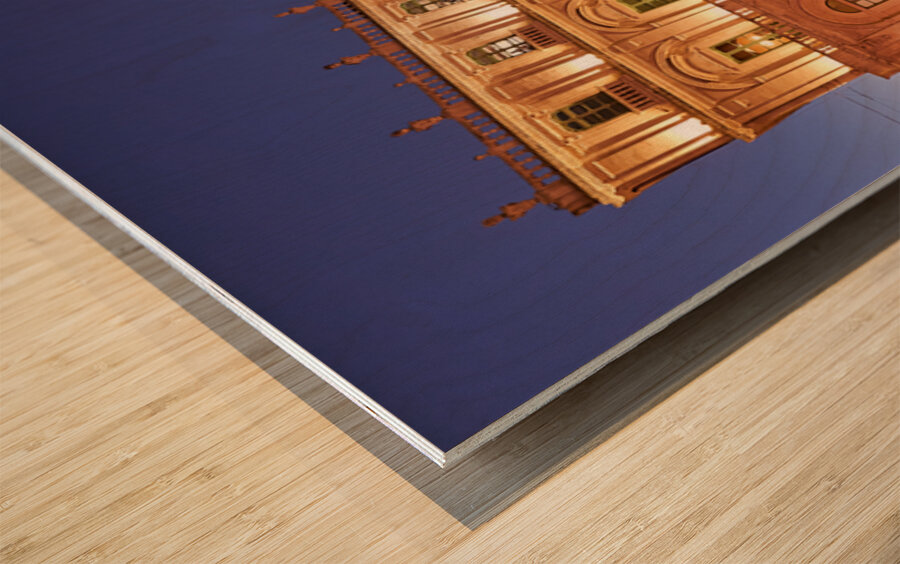 University building at Università degli Studi di Catania in Sic Wood print