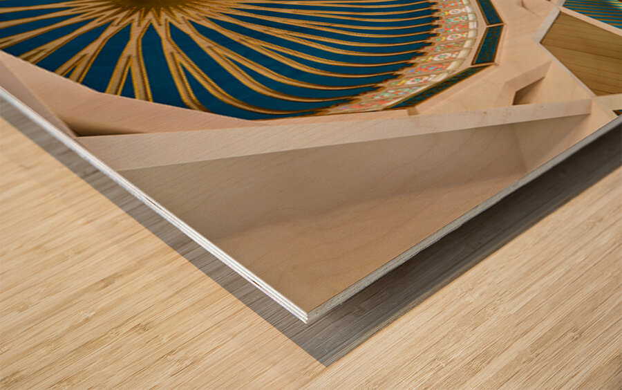 Visit to King Abdullah Mosque in Amman Jordan during daylight ho Wood print