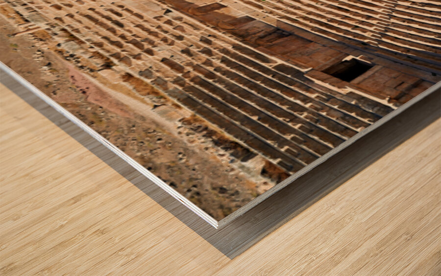 Exploring the theater of Gerasa in Jerash Jordan Wood print