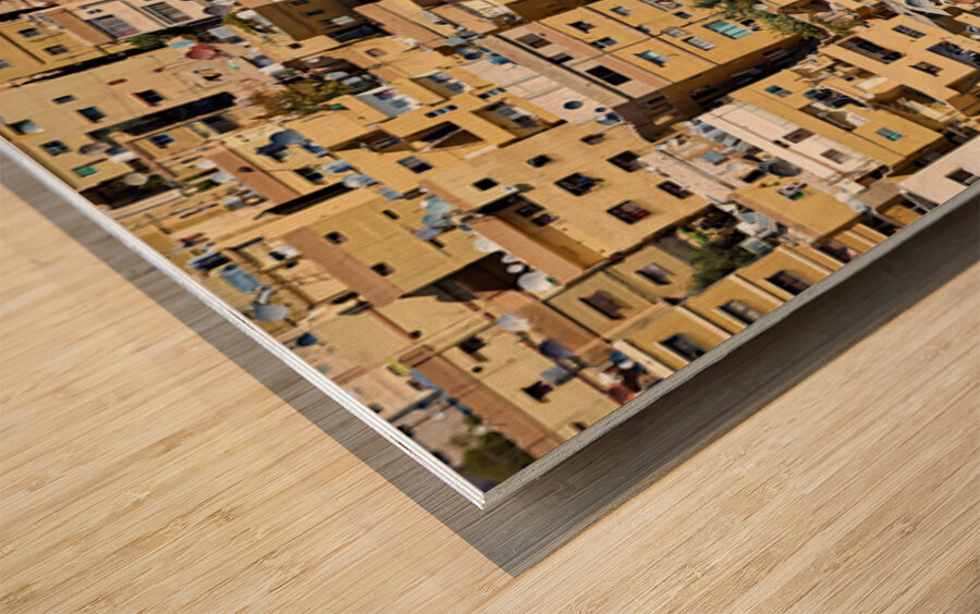 Cityscape of Amman Jordan with many yellow buildings Wood print