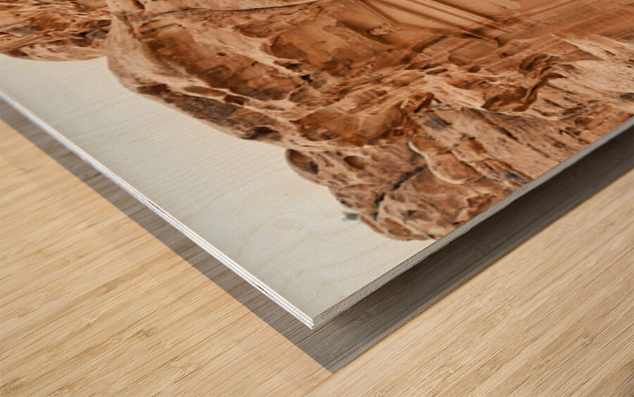 Exploring Little Petra archaeological site in Jordan Wood print