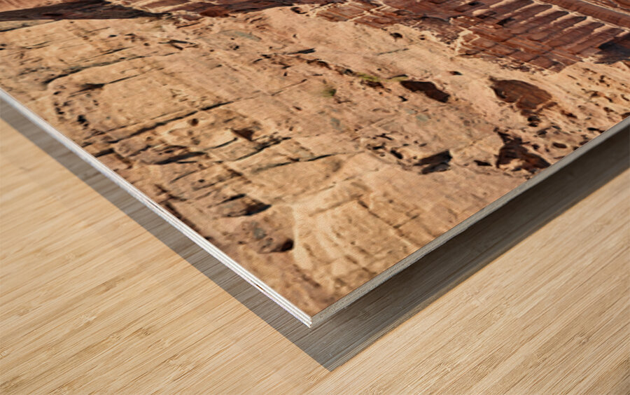 Royal Tombs at Petra in Jordan show ancient architecture and his Wood print