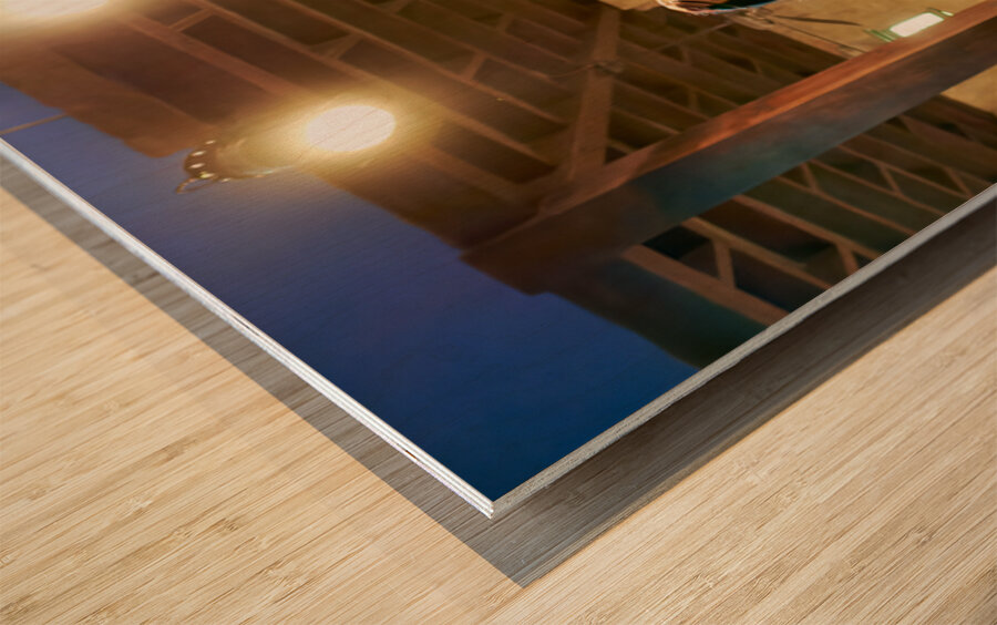 Belly dance performance in Jordan at night Wood print