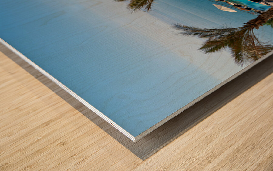 Visit Movenpick Resort at Dead Sea in Jordan for a day of relaxa Wood print