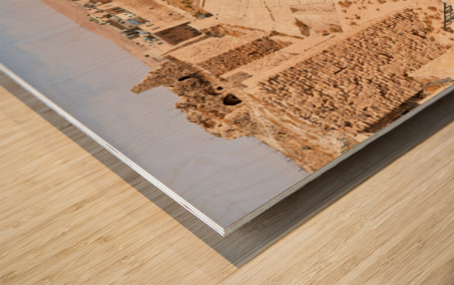 Explore Kerak Castle and the surrounding landscape in Jordan Wood print