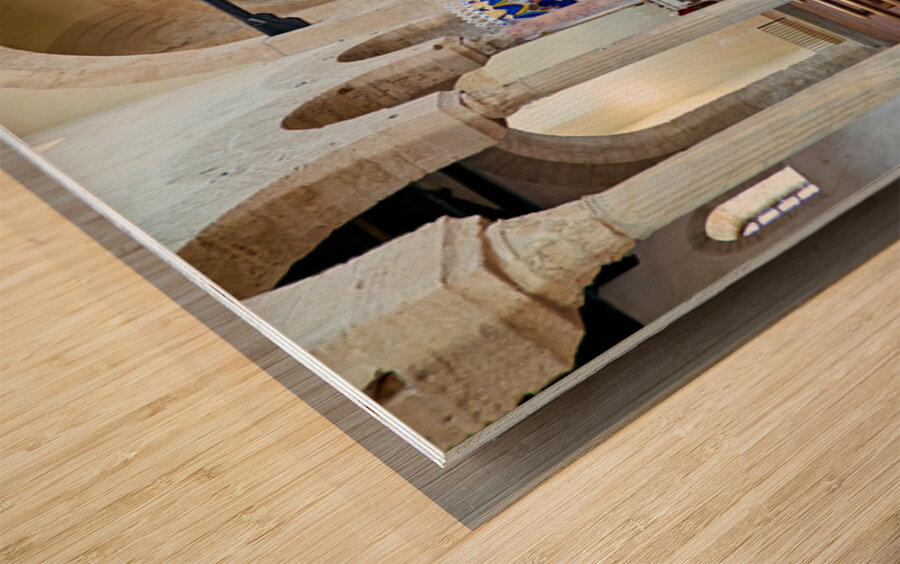 Interior view of the Norman Cathedral in Gerace Calabria Italy Wood print