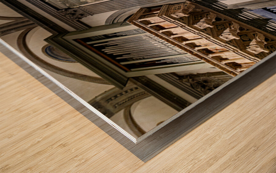 Martyrdom of St. Lawrence painting in Basilica of San Lorenzo Fl Wood print