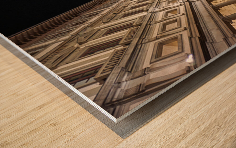 Museum visit at night at Museo degli Uffizi in Florence Italy Wood print