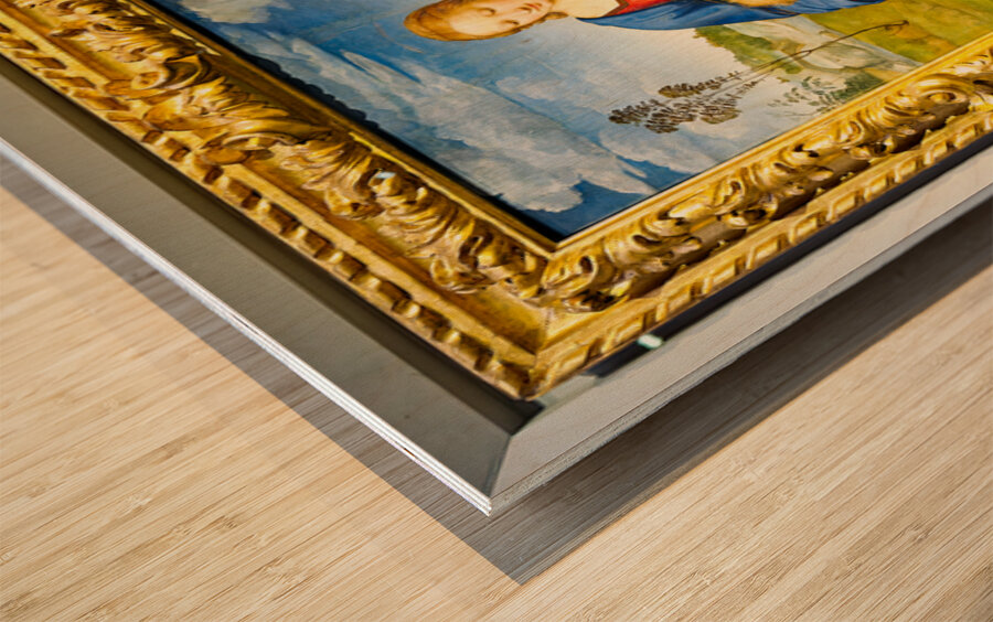 Madonna with child by raffaello sanzio at uffizi gallery in flor Wood print