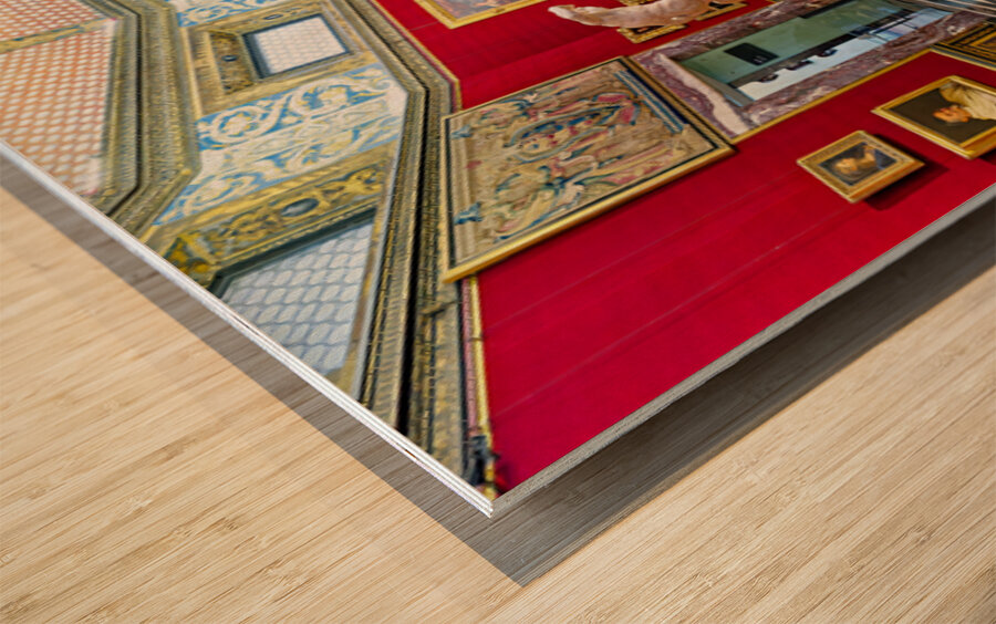 View of la tribuna by bernardo buontalenti in uffizi gallery flo Wood print