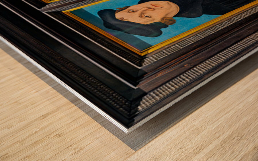 Portrait of martin luther and caterina bora in uffizi gallery Wood print