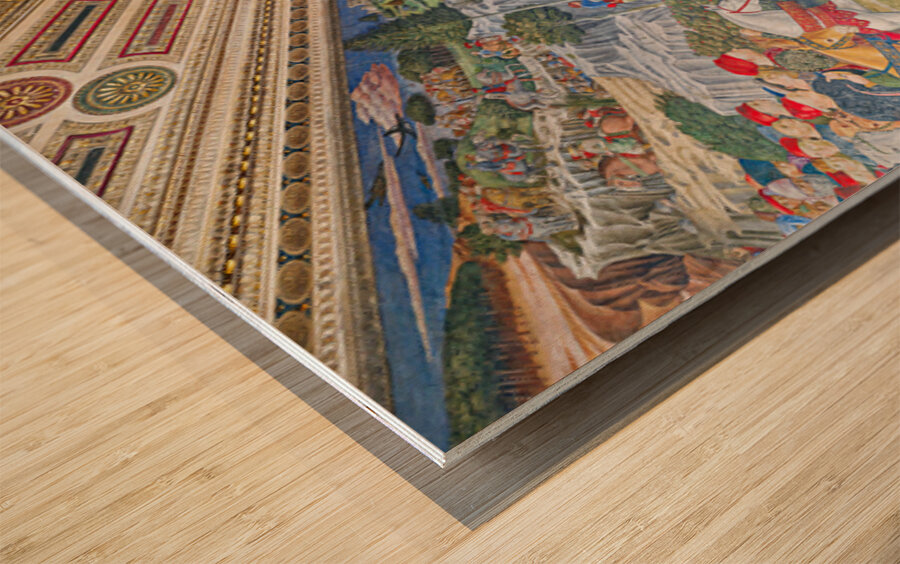 Procession of the magi in magi chapel florence tuscany italy Wood print