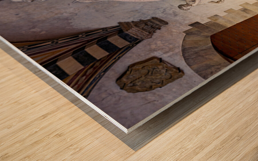 Sculptures at Museo Nazionale del Bargello in Florence Wood print