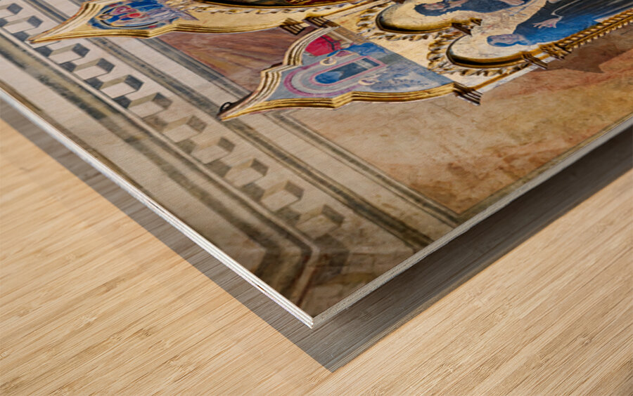 Frescoes by Giotto in Museo Nazionale del Bargello Florence It Wood print