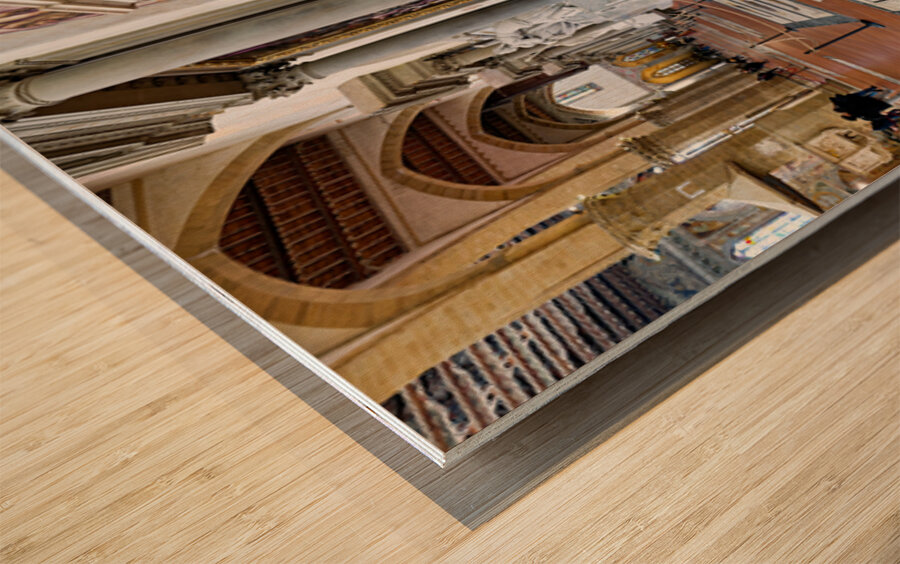 Michelangelos tomb at Basilica di Santa Croce in Florence Italy Wood print