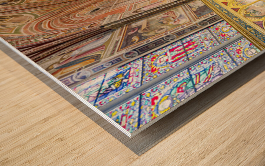 Basilica di Santa Croce interior in Florence Tuscany Italy Wood print