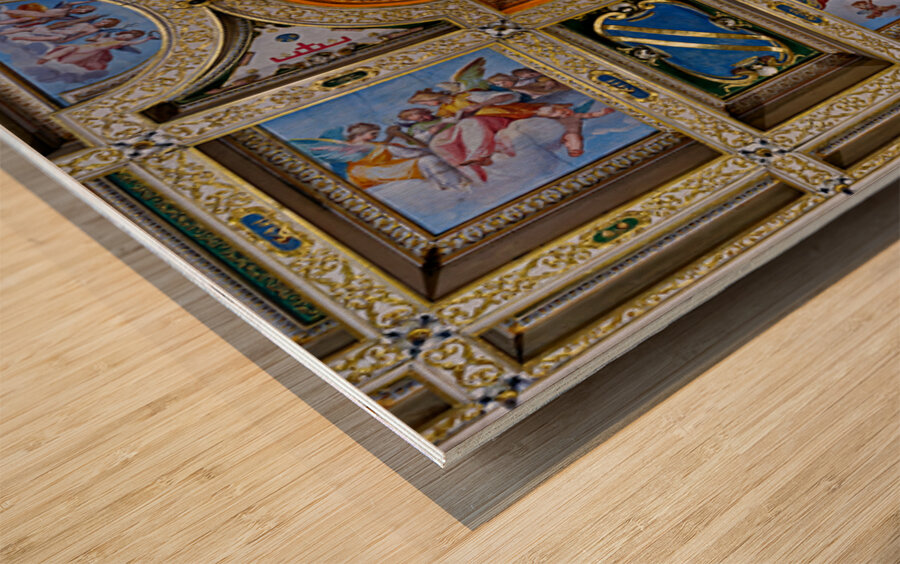 See the Camera degli Angioli ceiling at Casa Buonarroti Wood print
