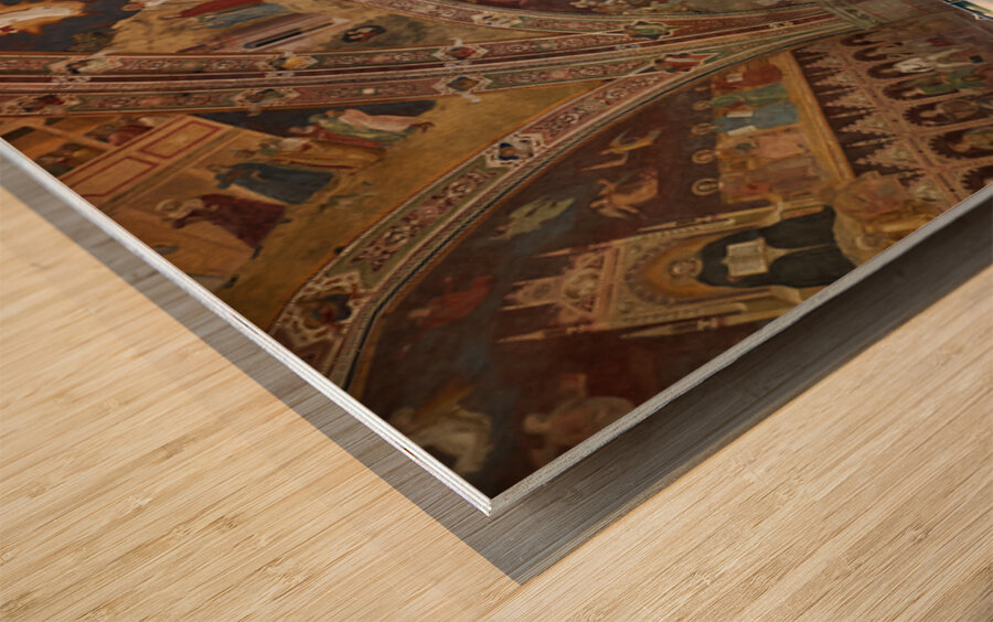 Santa Maria Novella Church in Florence reveals detailed frescoes Wood print