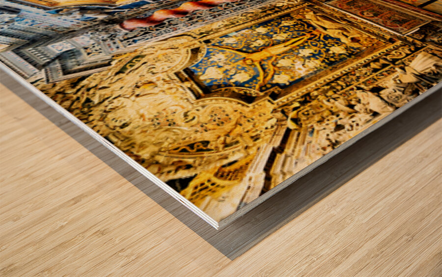 Explore the details of the Crucifix chapel in Monreale Sicily  Wood print