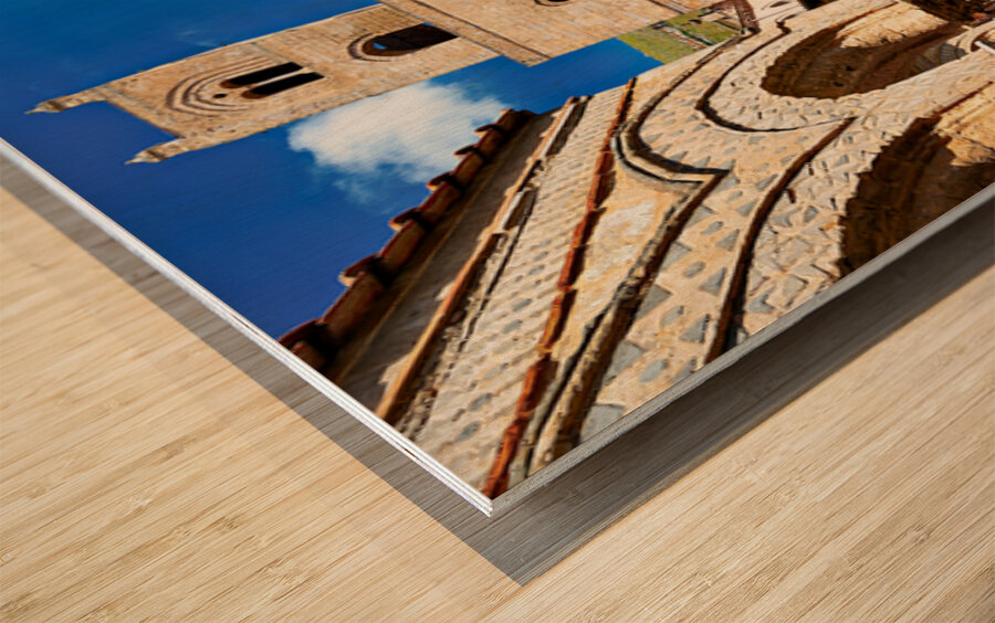 Visit Duomo di Monreale in Palermo Sicily Italy during a sunny d Wood print
