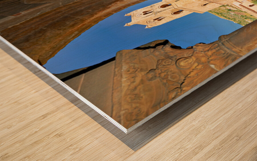 Monreale Cathedral in Palermo Sicily shows historical architectu Wood print