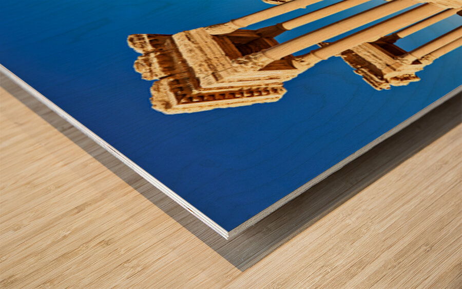 Tetrapylon in Palmyra showing ancient architecture and ruins Wood print