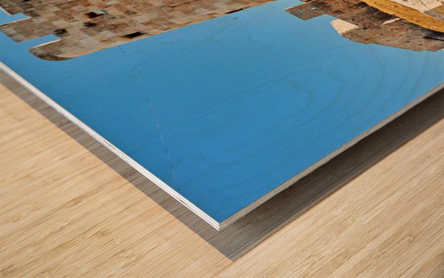 Visiting the citadel in Aleppo Syria on a clear day Wood print