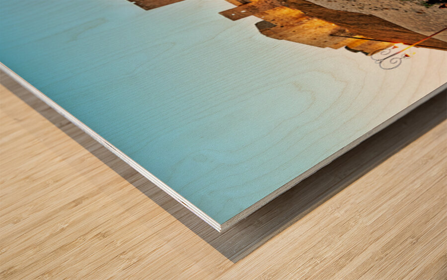 Exploring the citadel of Aleppo during dusk in Syria Wood print