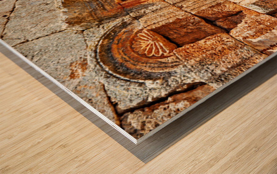 Exploring the ruins of Serjilla in northwestern Syria Wood print