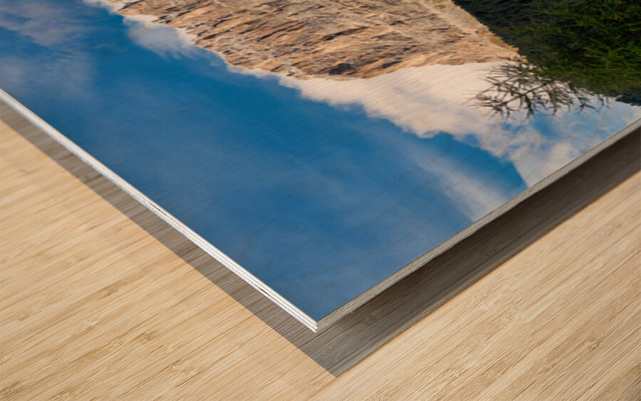 Sassolungo mountain in Val Gardena Italy during daytime Wood print