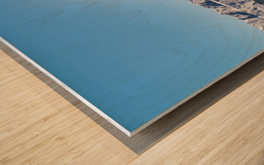 Sassolungo mountain peak view at Seiser Alm in Italy Wood print