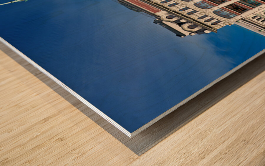 Historical buildings along Moyka River in Saint Petersburg Wood print