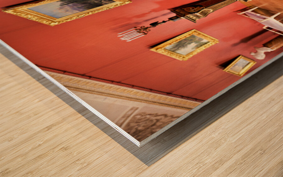 Sculpture of wrestlers in Yusupov Palace in St. Petersburg Wood print