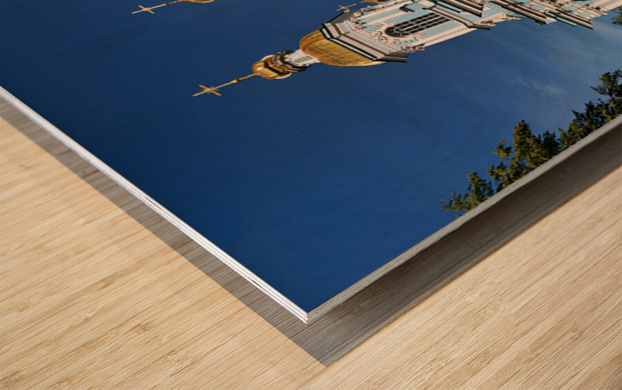 Visit to st. nicholas naval cathedral in st. petersburg Wood print