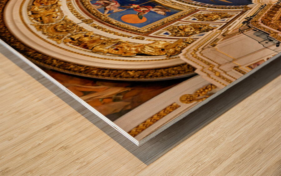 Inside saint isaacs cathedral in saint petersburg russia Wood print