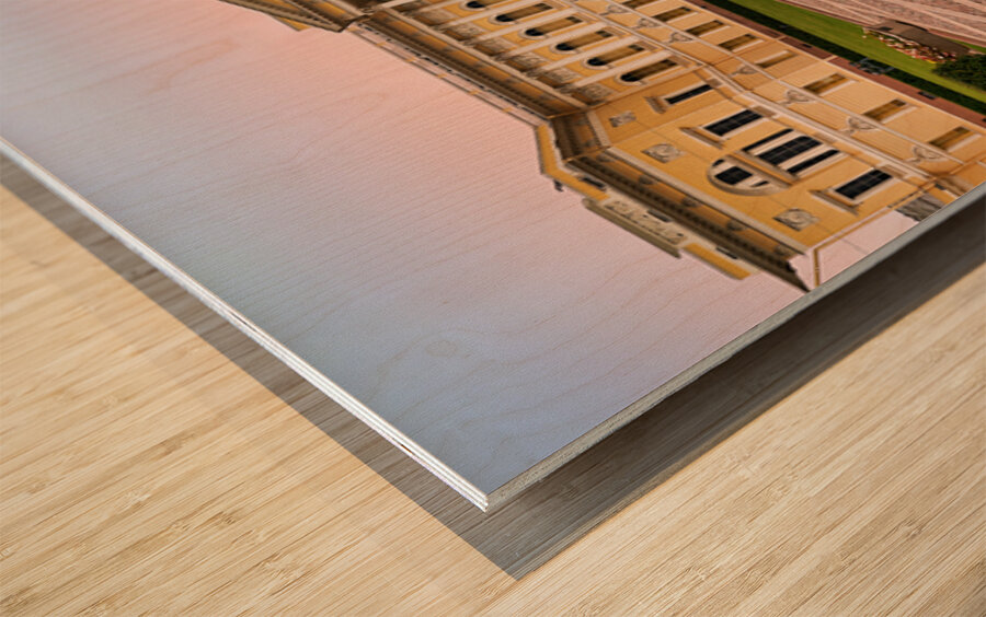 Visitors explore the Russian Museum in Saint Petersburg Wood print