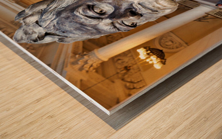 Sculpture of a historical figure in St. Petersburg Museum Wood print