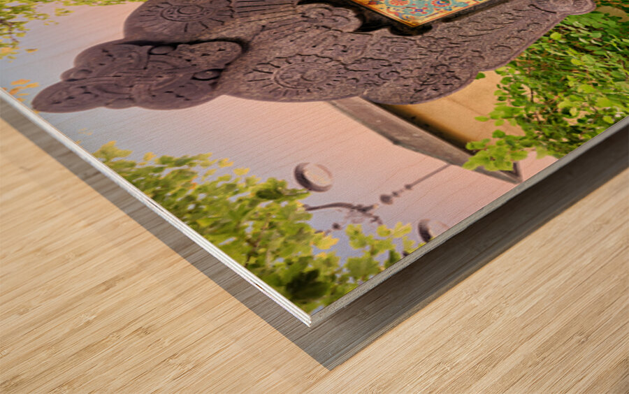 Tchaikovskys grave at Tikhvin cemetery in Saint Petersburg Wood print