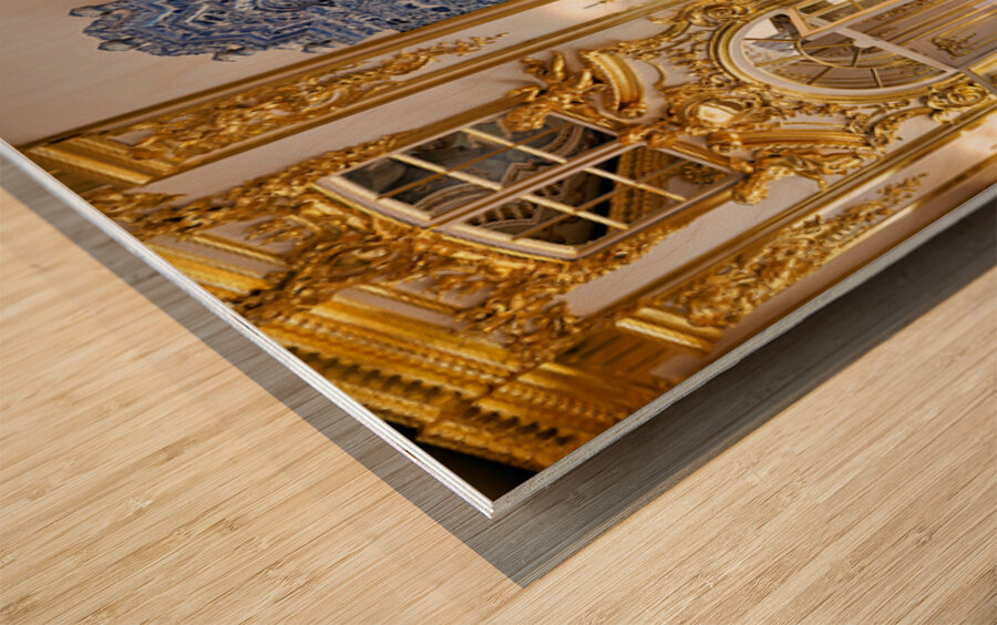 Catherine Palaces ornate interior in St. Petersburg Wood print