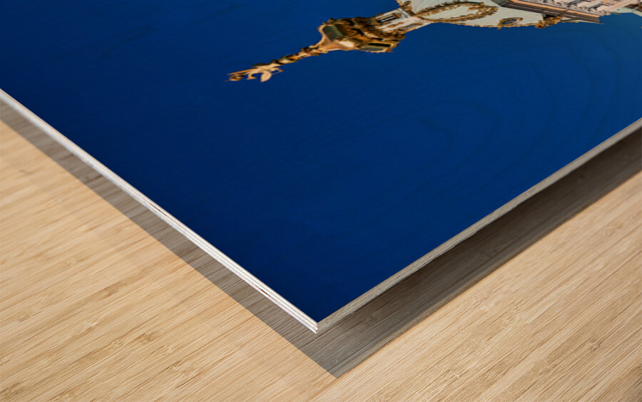 St Petersburg architecture near Peterhof Palace under clear sky Wood print