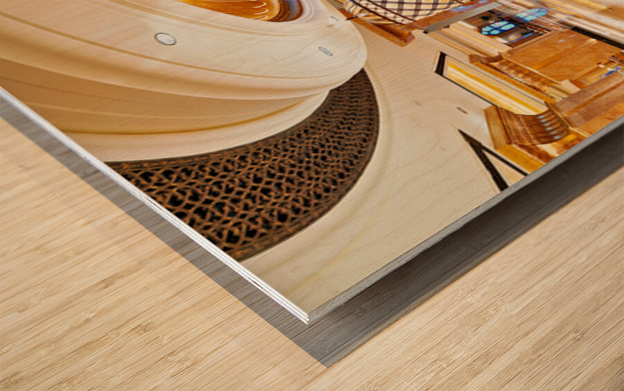 Visit Emirates Palace Hotel in Abu Dhabi and explore its design Wood print