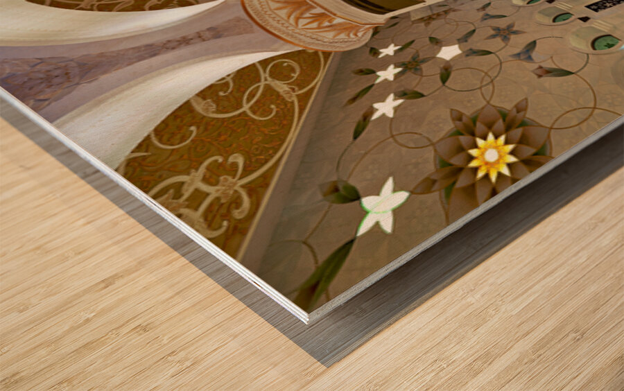 Exploring the interior of Sheikh Zayed Grand Mosque in Abu Dhabi Wood print