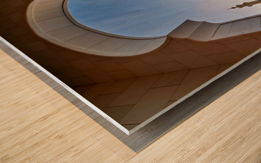 Visit to Sheikh Zayed Grand Mosque during evening light Wood print