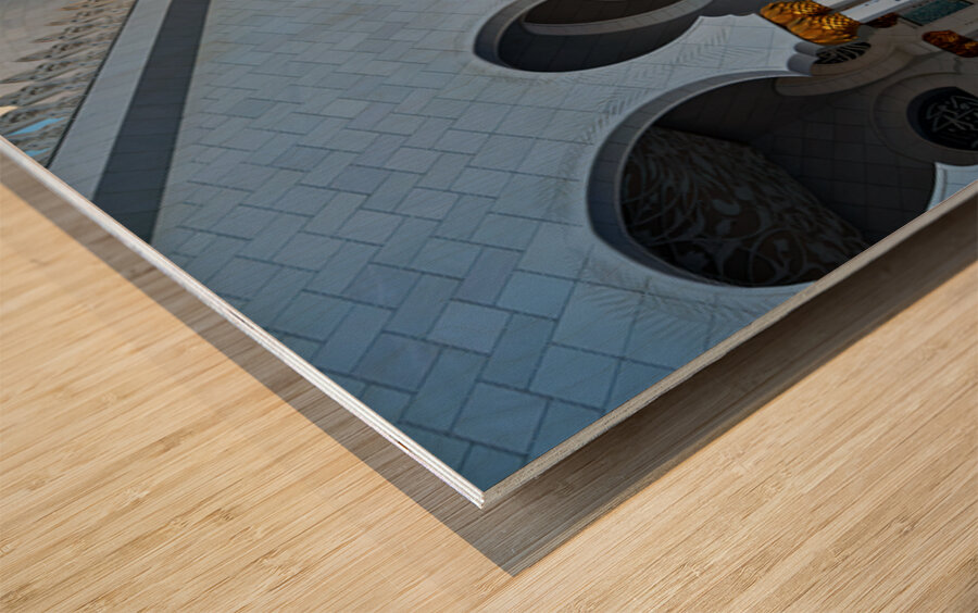 Sheikh Zayed Mosque reflection in Abu Dhabi Wood print