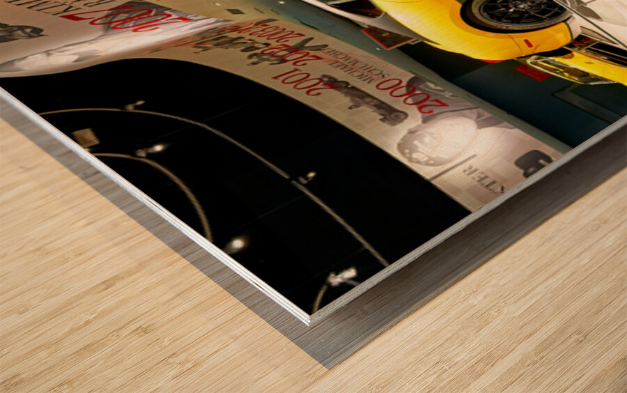 Ferrari display at Abu Dhabi Ferrari World amusement park Wood print