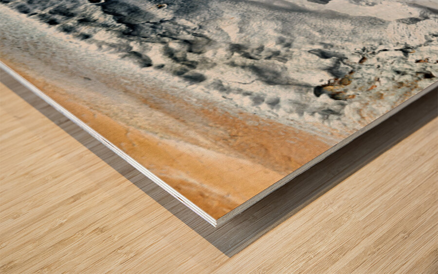 Hverir hot springs steam and mud activity in Iceland Wood print