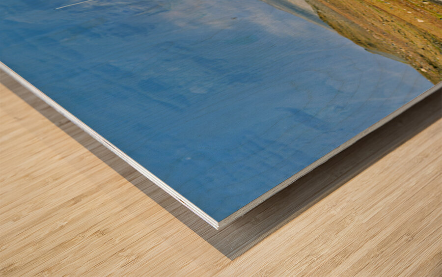 Exploring Jokulsarlon Glacier Lagoon with amphibian vehicle Wood print