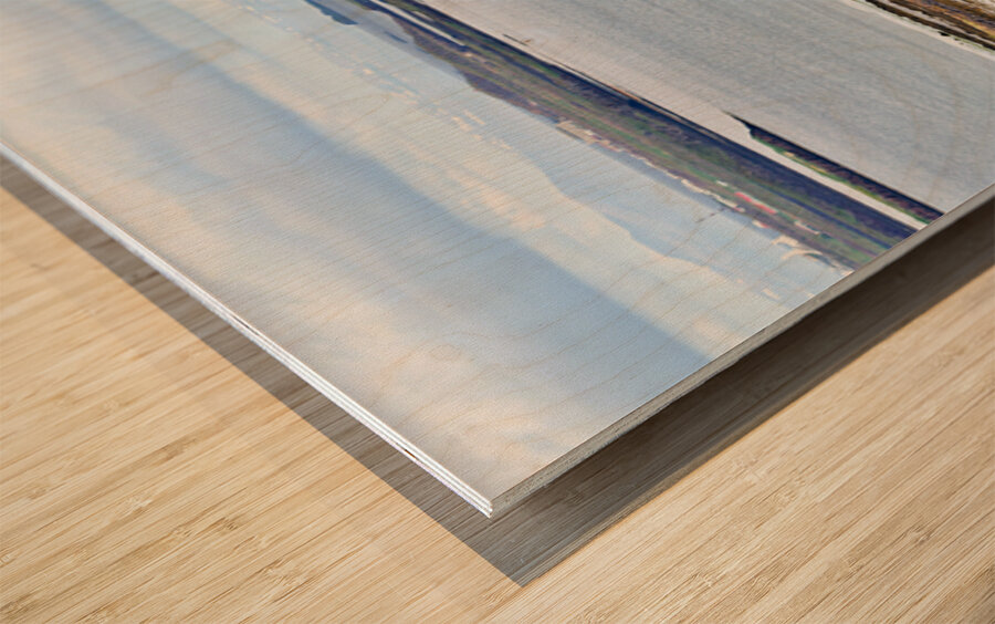 Church located in the western fjords of Iceland near the sea Wood print