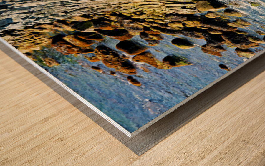 Exploring arnarstapi cliff and beach in iceland Wood print