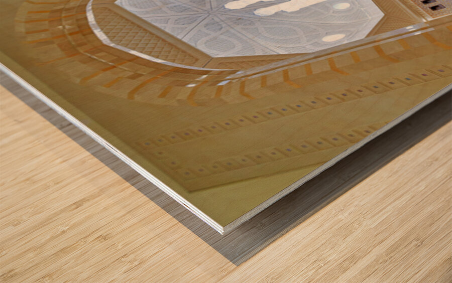 Luxury hotel features Christmas tree in Muscat Oman Wood print